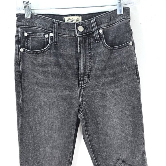 Madewell The Perfect Vintage Jean Raw Distressed Hem HIgh Rise Denim Jeans - Picture 8 of 11